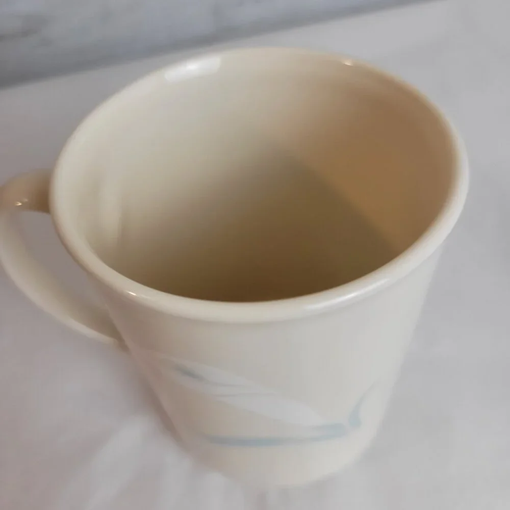 Vintage Corning Romance Mug cream Pattern White calla lily Flower tea Cup USA 38